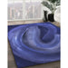 Machine Washable Transitional Denim Dark Blue Rug in a Family Room, wshpat1750blu