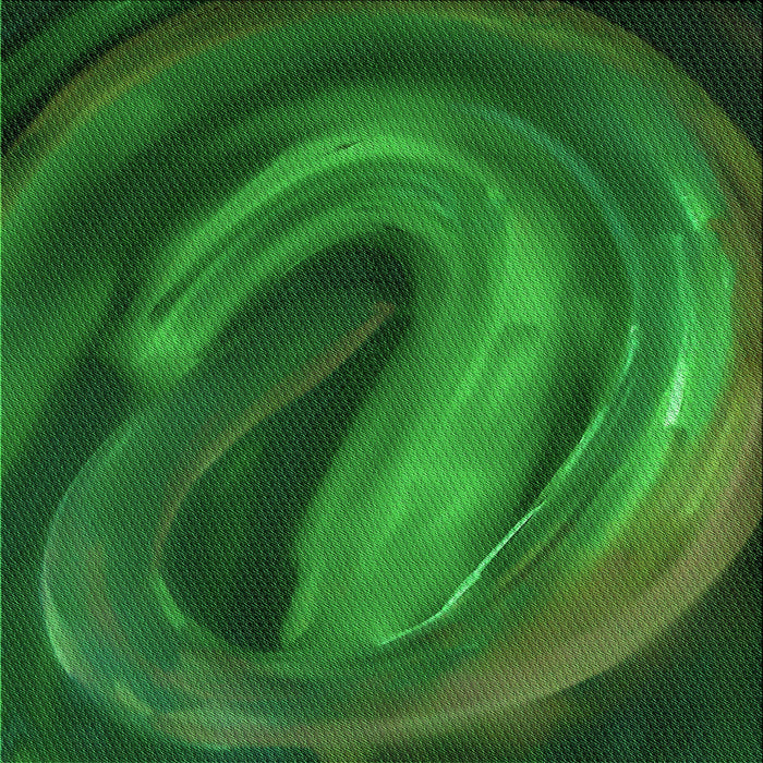 Round Patterned Deep Emerald Green Rug, pat1750grn