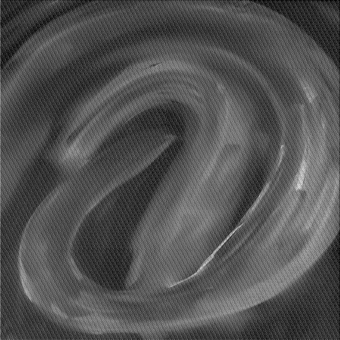 Round Patterned Black Rug, pat1750gry