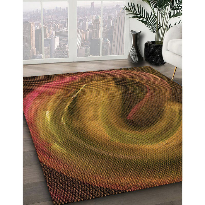 Machine Washable Transitional Red Brown Rug in a Family Room, wshpat1750org