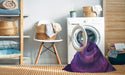 Machine Washable Transitional Bright Purple Rug in a Washing Machine, wshpat1750pur