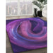 Machine Washable Transitional Bright Purple Rug in a Family Room, wshpat1750pur