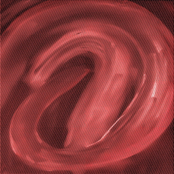 Round Patterned Red Rug, pat1750rd