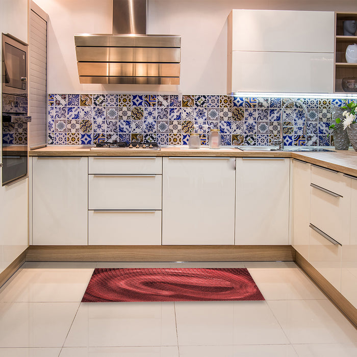 Machine Washable Transitional Red Rug in a Bedroom, wshpat1750rd
