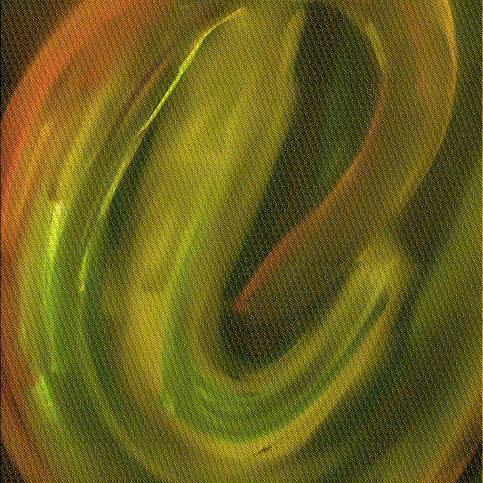 Patterned Dark Yellow Green Rug, pat1750yw