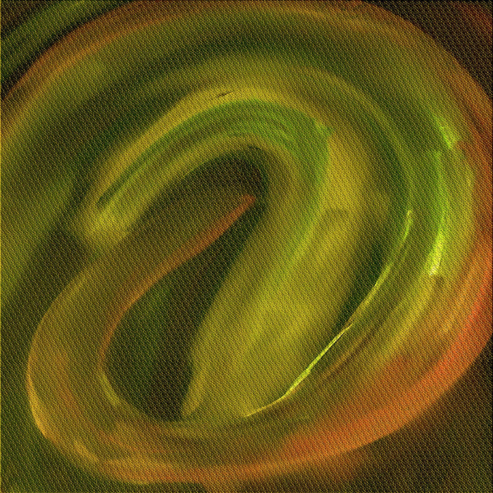 Round Patterned Dark Yellow Green Rug, pat1750yw