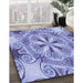 Machine Washable Transitional Slate Blue Rug in a Family Room, wshpat1751blu