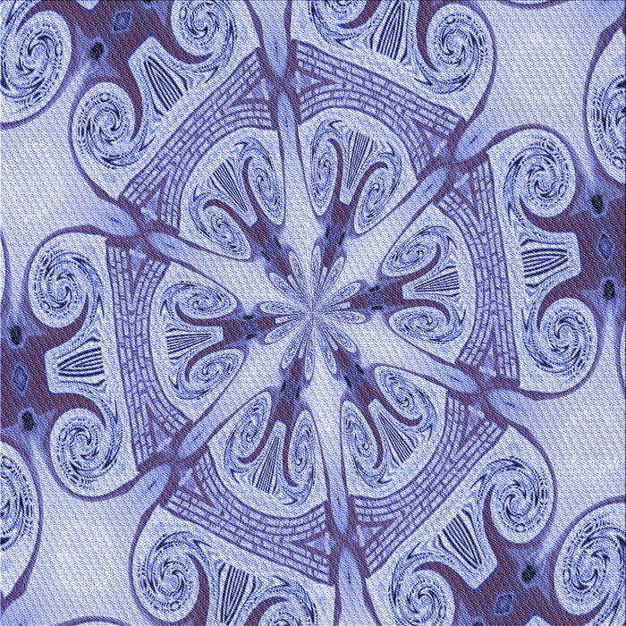 Round Patterned Slate Blue Rug, pat1751blu