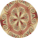 Square Patterned Red Rug, pat1751brn