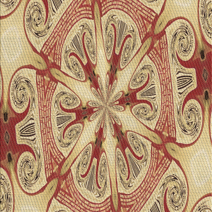 Patterned Red Rug, pat1751brn