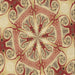 Round Patterned Red Rug, pat1751brn