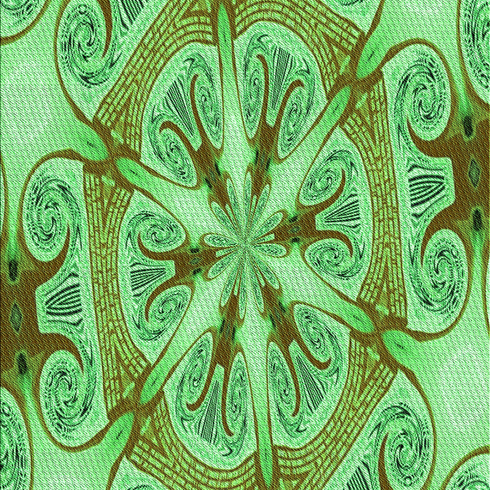Machine Washable Transitional Dark Lime Green Rug, wshpat1751grn