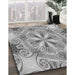 Machine Washable Transitional Smokey Gray Rug in a Family Room, wshpat1751gry