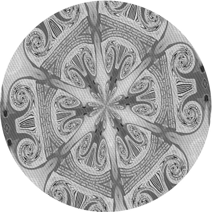 Square Patterned Smokey Gray Rug, pat1751gry