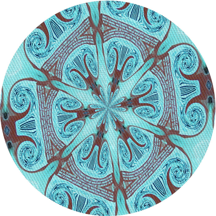 Square Patterned Marble Blue Rug, pat1751lblu