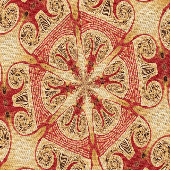 Round Machine Washable Transitional Yellow Orange Rug, wshpat1751org