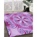 Machine Washable Transitional Orchid Purple Rug in a Family Room, wshpat1751pur