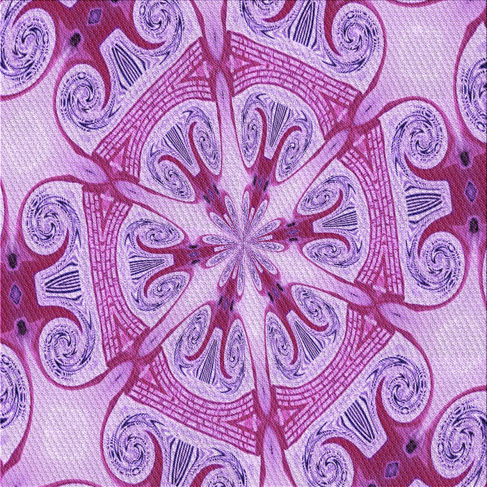 Round Patterned Orchid Purple Rug, pat1751pur