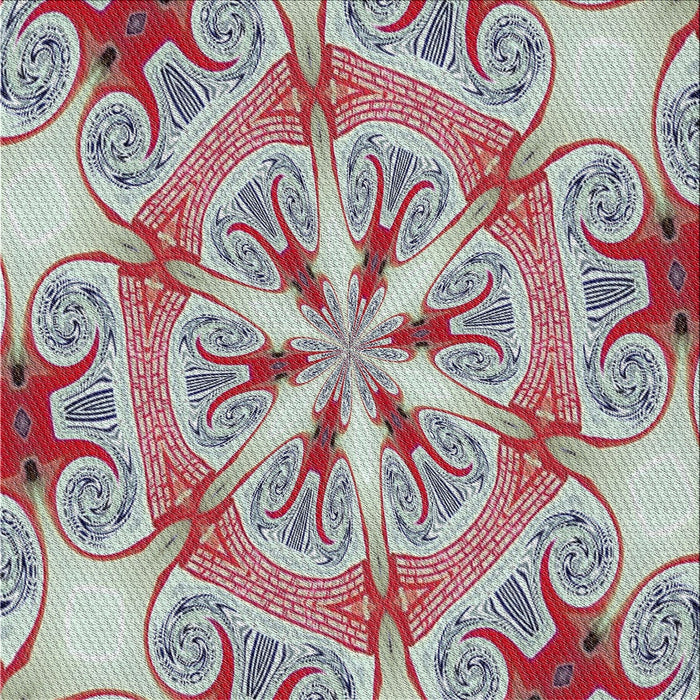 Square Patterned Chestnut Brown Modern Rug, pat1751