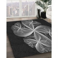 Patterned Platinum Gray Rug, pat1752gry