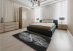 Patterned Platinum Gray Rug in a Bedroom, pat1752gry