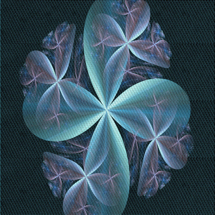 Round Patterned Glacial Blue Ice Blue Rug, pat1752lblu