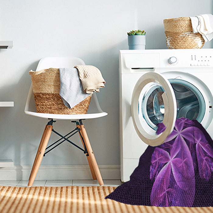 Machine Washable Transitional Dark Orchid Purple Rug in a Washing Machine, wshpat1752pur