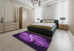 Patterned Dark Orchid Purple Rug in a Bedroom, pat1752pur