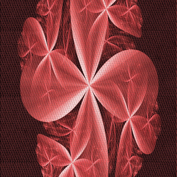 Patterned Red Rug, pat1752rd