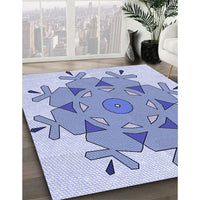 Patterned Periwinkle Purple Rug, pat1753blu