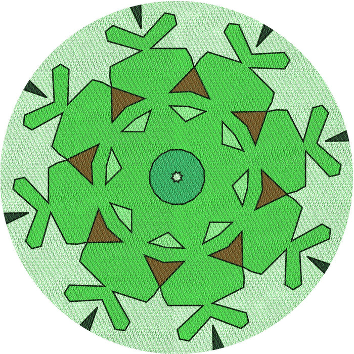 Square Patterned Green Rug, pat1753grn