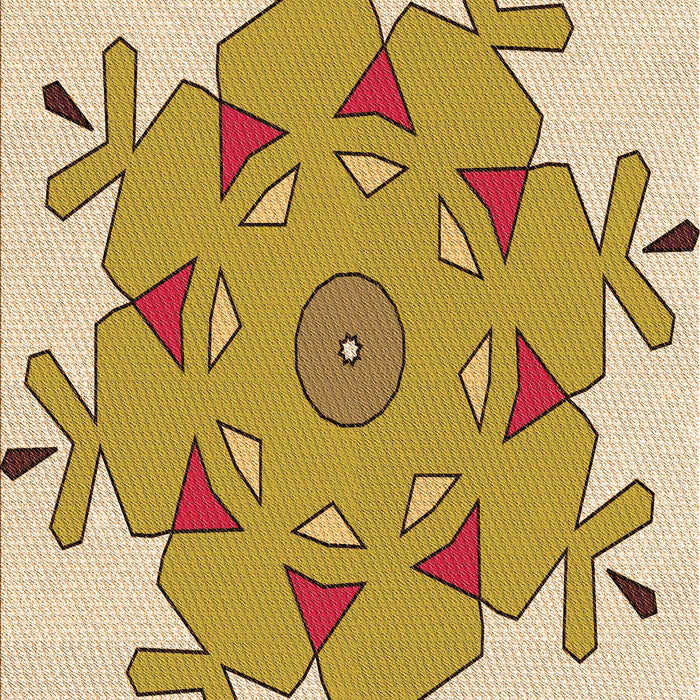 Patterned Cinnamon Brown Rug, pat1753org