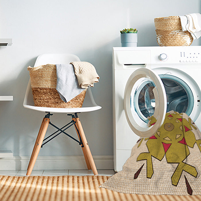 Machine Washable Transitional Cinnamon Brown Rug in a Washing Machine, wshpat1753org