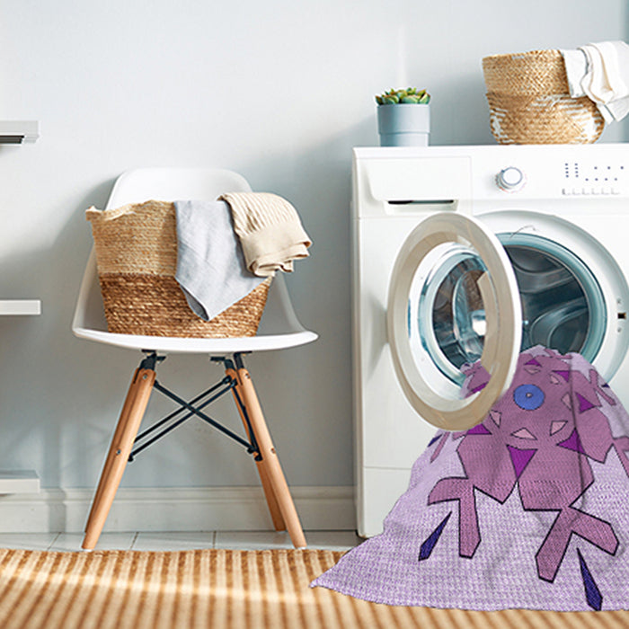 Machine Washable Transitional Blossom Pink Rug in a Washing Machine, wshpat1753pur