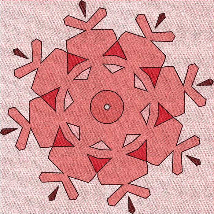 Round Patterned Red Rug, pat1753rd