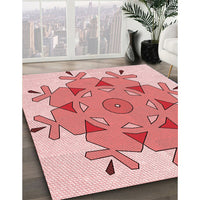 Patterned Red Rug, pat1753rd