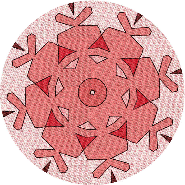 Square Patterned Red Rug, pat1753rd