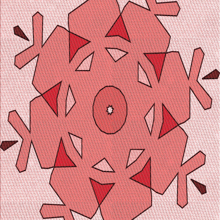 Patterned Red Rug, pat1753rd