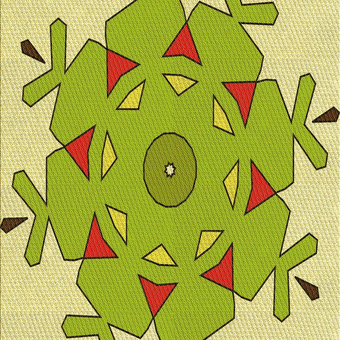 Patterned Neon Yellow Rug, pat1753yw