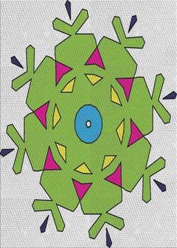 Patterned Camouflage Green Novelty Rug, pat1753