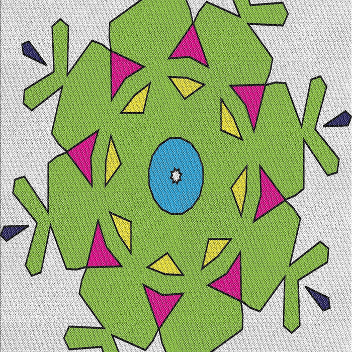 Patterned Camouflage Green Novelty Rug, pat1753