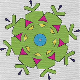 Square Patterned Camouflage Green Novelty Rug, pat1753