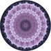 Square Machine Washable Transitional Bright Lilac Purple Rug in a Living Room, wshpat1754blu