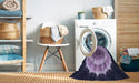 Machine Washable Transitional Bright Lilac Purple Rug in a Washing Machine, wshpat1754blu