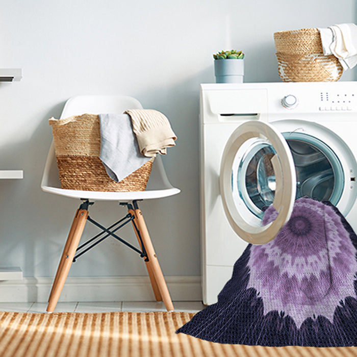 Machine Washable Transitional Bright Lilac Purple Rug in a Washing Machine, wshpat1754blu