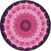 Square Machine Washable Transitional Dark Hot Pink Rug in a Living Room, wshpat1754pur