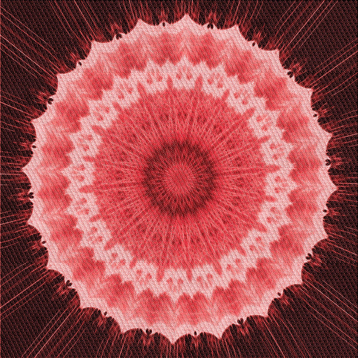 Round Patterned Cranberry Red Rug, pat1754rd