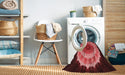 Machine Washable Transitional Cranberry Red Rug in a Washing Machine, wshpat1754rd