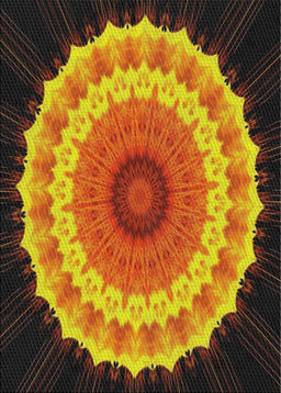 Patterned Yellow Novelty Rug, pat1754