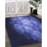 Patterned Light Slate Blue Rug, pat1755blu